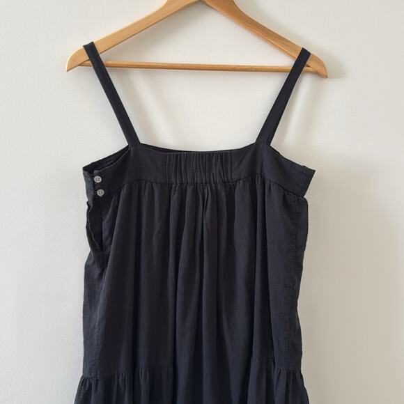Jenni Kayne Summer Sun Dress Cotton Linen Black Size Small Vacation - Picture 5 of 7